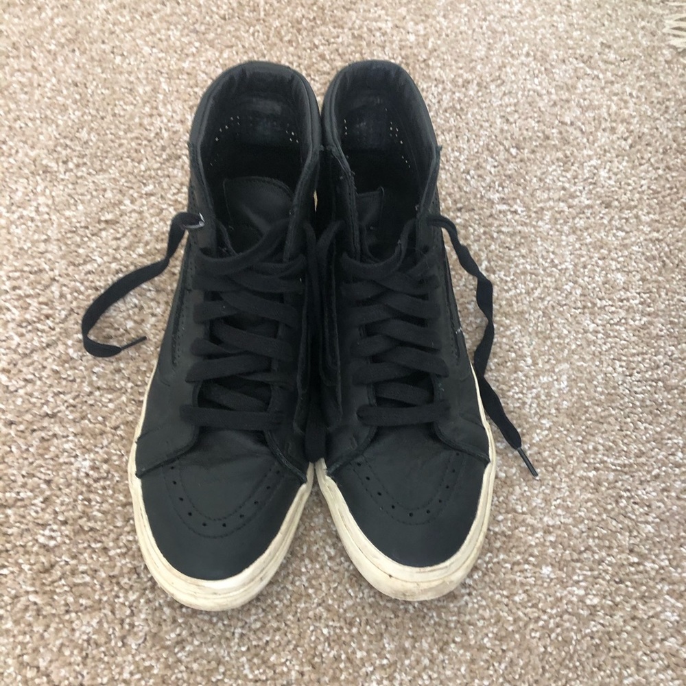 Vans Perforated Leather Hi-Top Sneakers, Size 10.5